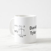 Advocaten doen het! koffiemok (Voorkant links)