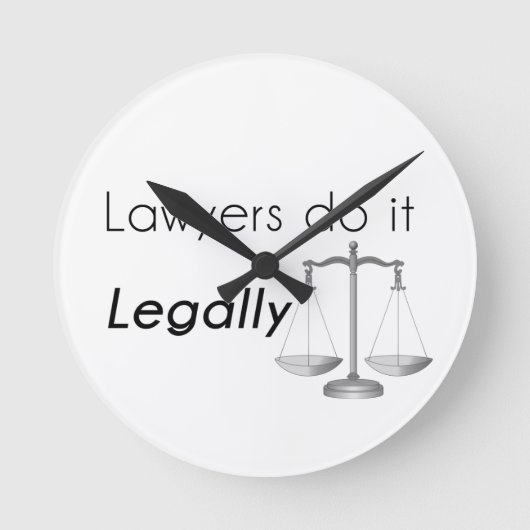 Advocaten doen het! ronde klok (Voorkant)