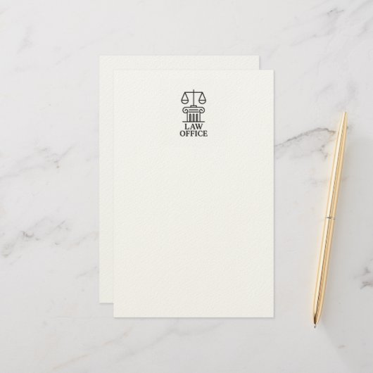 Advocaten en juridisch ontwerp briefpapier (Voorkant / Achterkant in situ)