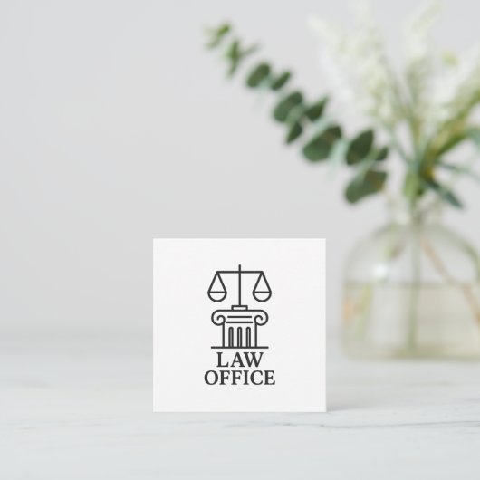 Advocaten en juridisch ontwerp informatiekaartje (Staand voorkant)