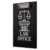 Advocaten en juridisch ontwerp klembord (Links)