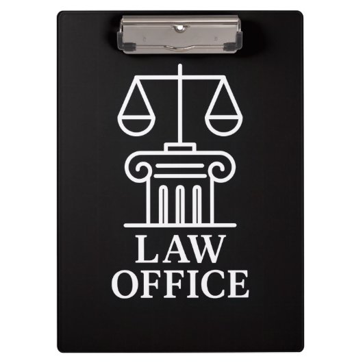 Advocaten en juridisch ontwerp klembord (Voorkant)