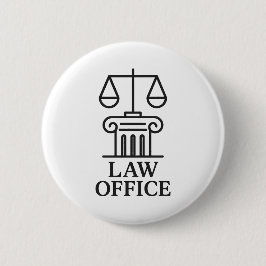 Advocaten en juridisch ontwerp ronde button 5,7 cm