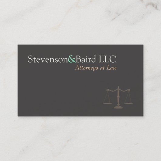 Advocaten Gerechtigheid Schaal Logo Visitekaartje (Voorkant)