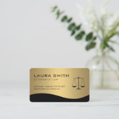 Advocaten / Gouden Metallic Schalen Visitekaartje (Staand voorkant)