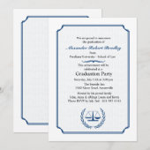 Advocaten hoek Afstuderen uitnodiging (Voorkant / Achterkant)