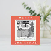 Advocaten Nr. Win No Fee Kerstmis Cartoon Kaart (Staand voorkant)