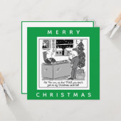 Advocaten Nr. Win No Fee Kerstmis Cartoon Kaart (Voorkant / Achterkant in situ)