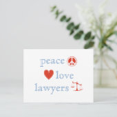 Advocaten van Peace Love Briefkaart (Staand voorkant)