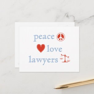 Advocaten van Peace Love Briefkaart
