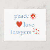 Advocaten van Peace Love Briefkaart (Voorkant)