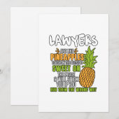 Advocaten zijn als ananassen. feestdagenkaart (Voorkant / Achterkant)