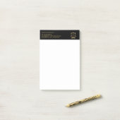 Advocaten - Zwart en Goud Post-it® Notes (Op bureau)