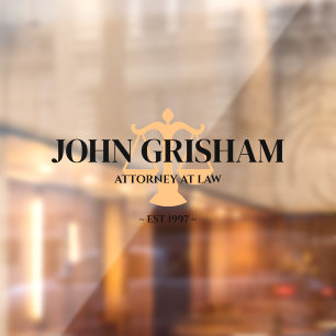 Advocatenkantoor gepersonaliseerde bewerkbare raam raamsticker