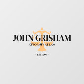 Advocatenkantoor gepersonaliseerde bewerkbare raam raamsticker (Vel)