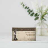 Advocatenkantoor Lady Justice Visitekaartje (Staand voorkant)