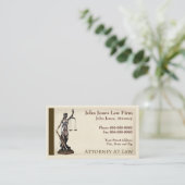 Advocatenkantoor Lady Justice Visitekaartje (Staand voorkant)