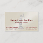 Advocatenkantoor Lady Justice Visitekaartje (Voorkant)