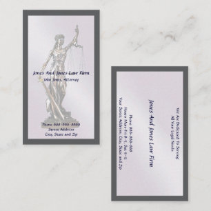 Advocatenkantoor Lady Justice Visitekaartje