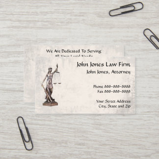 Advocatenkantoor Lady Justice Visitekaartje