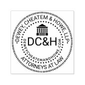 Advocatenkantoor Logo Seal Courthouse Naam Initial Zelfinktende Stempel (Design)