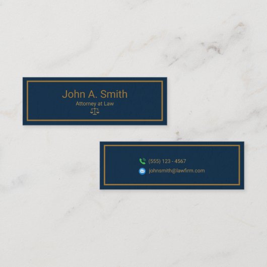 advocatenkantoor mini visitekaartje (Voorkant / Achterkant)