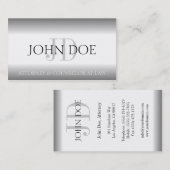advocatenkantoor Monogram Silver Fade Visitekaartje (Voorkant / Achterkant)