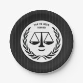 Advocatenpartij Papieren Bordje (Voorkant)