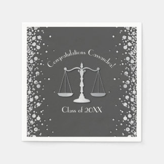 Advocatenrechtenfaculteit GraduPartij Gray Silver Servet