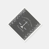 Advocatenrechtenfaculteit GraduPartij Gray Silver Servet (Hoek)