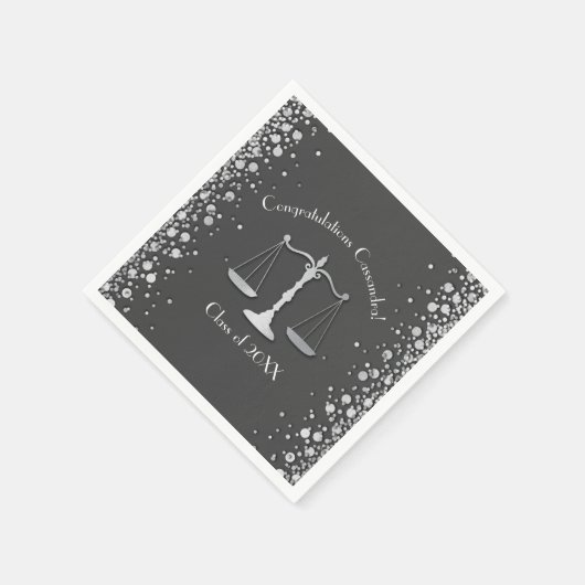 Advocatenrechtenfaculteit GraduPartij Gray Silver Servet (Hoek)