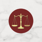 Advocatenrechtenfaculteit Maroon Gold Graduparty Confetti (Kleine voorkant)