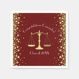 Advocatenrechtenfaculteit Maroon Gold Graduparty Servet