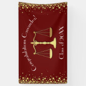 Advocatenrechtenfaculteit Maroon Gold Graduparty Spandoek (Verticaal)