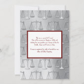 Advocatenrechtenfaculteit Zilver Maroon Kaart (Achterkant)