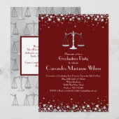 Advocatenrechtenfaculteit Zilver Maroon Kaart (Voorkant / Achterkant)