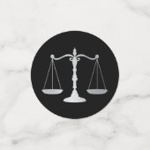 Advocatenrechtenfaculteit Zwarte Zilver Confetti (Kleine voorkant)