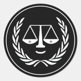 Advocatenrechtenschool Afstudeerder Ronde Sticker