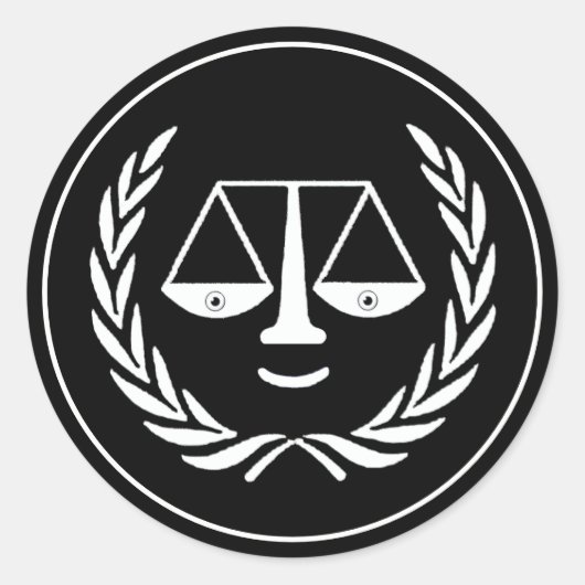 Advocatenrechtenschool Afstudeerder Ronde Sticker (Voorkant)