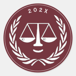 Advocatenrechtenschool Afstuderen Afstuderen Maroo Ronde Sticker