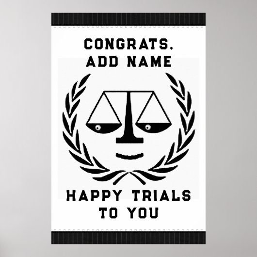 Advocatenrechtenschool Afstuderen Poster (Voorkant)