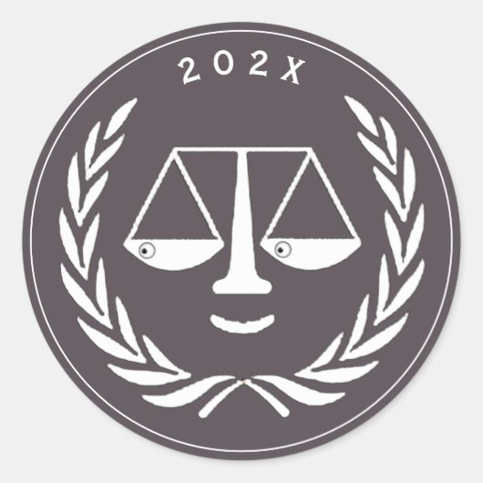 Advocatenrechtenschool Afstuderen Ronde Sticker (Voorkant)