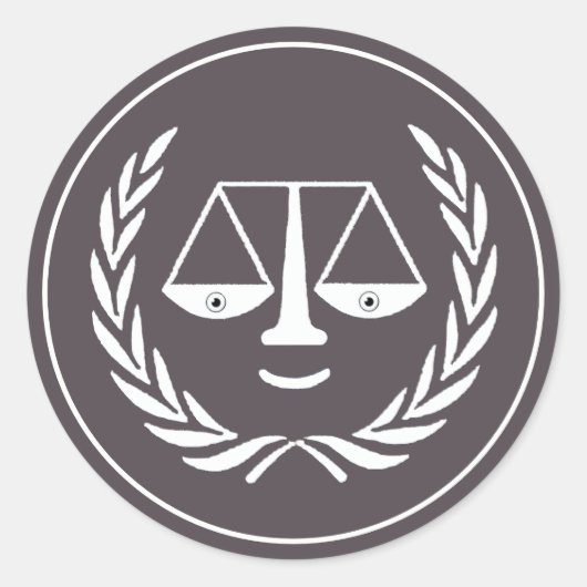 Advocatenrechtenschool Afstuderen Ronde Sticker (Voorkant)