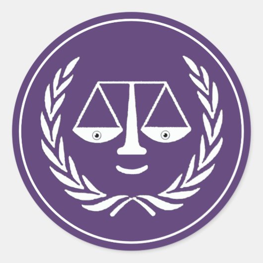 Advocatenrechtenschool Afstuderen Ronde Sticker (Voorkant)