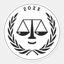 Advocatenrechtenschool Afstuderen Ronde Sticker