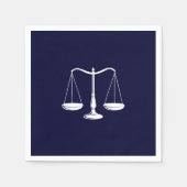 Advocatenschaal Elegant Navy Blue Servet (Voorkant)