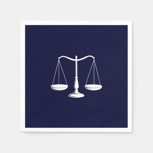 Advocatenschaal Elegant Navy Blue Servet (Voorkant)