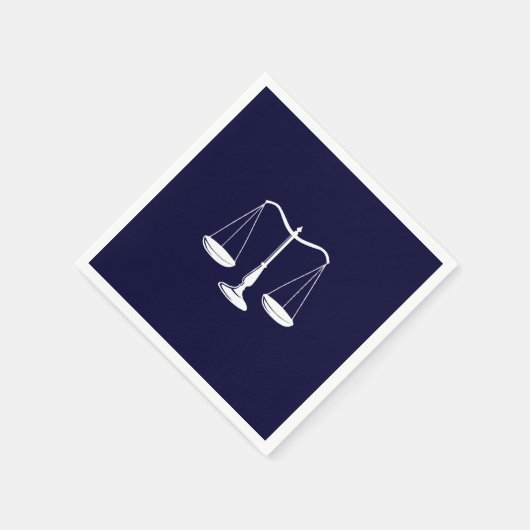 Advocatenschaal Elegant Navy Blue Servet (Hoek)