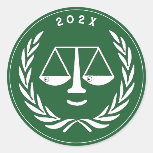 Advocatenschool Ronde Sticker (Voorkant)