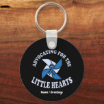 Advocating for Little Hearts Child Abuse Preventio Sleutelhanger<br><div class="desc">Show your support during Child Abuse Prevention Month (April) with this meaningful and professional advocacy design. Featuring the iconic Blue Ribbon Pinwheel, this artwork is specifically created for child advocates, social workers, teachers, and families dedicated to building a safer future. Whether you're participating in Wear Blue Day or a community...</div>
